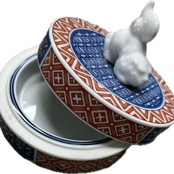 Antique retro Ceramic jar with foo dog - Picture 3 of 6